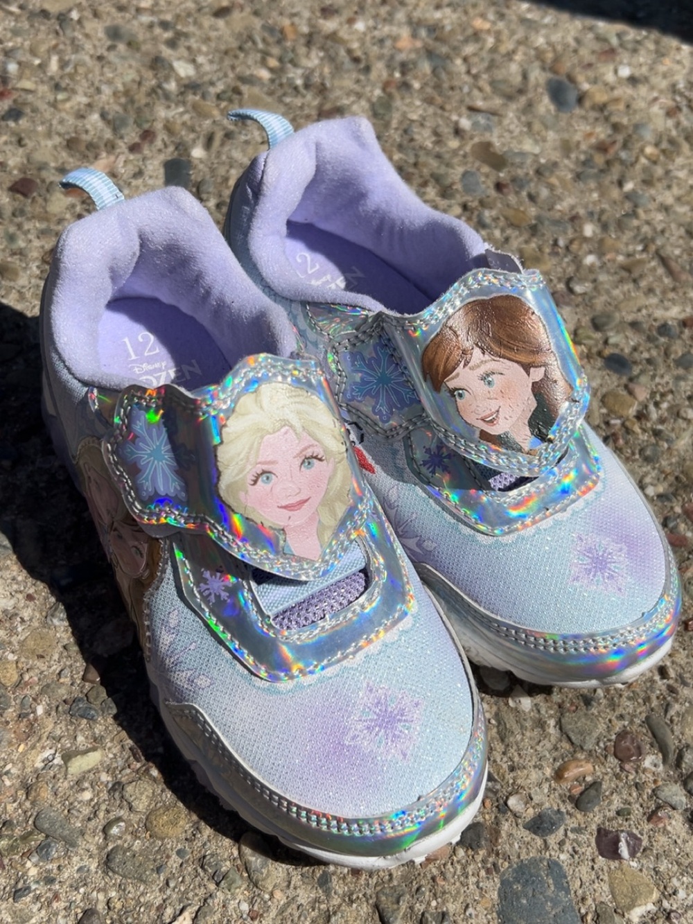 Disney Purple Holographic Frozen Character Sneakers
